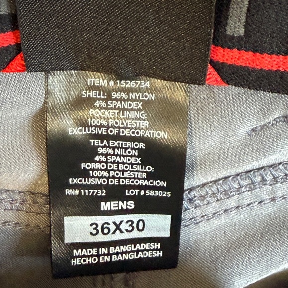 Gerry Men's Tech 5 Pocket Stretch Fabric Comfort Waistband Pant. Gray 36 #1513 - Picture 8 of 8